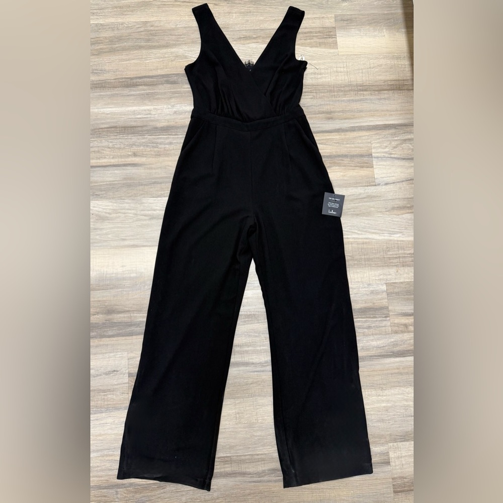 Dark Feminine Lace Wide Leg Evening Jumpsuit Chic - Picture 2 of 8